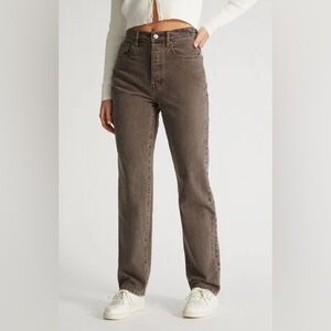 High-Waisted Brown PacSun Dad Jeans